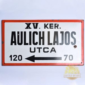 Zománctábla: Aulich Lajos utcatábla