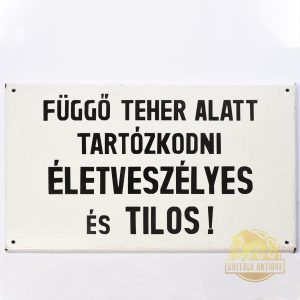 Figyelmeztető zománctábla