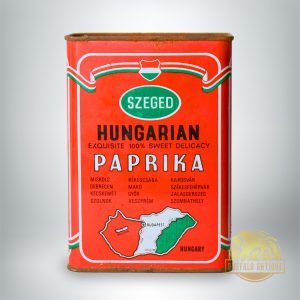 Szegedi paprika feliratú fémdoboz