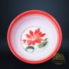 Zománcos tányér virág motívummal