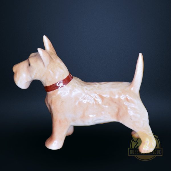 Zsemleszínű terrier porcelán kutya